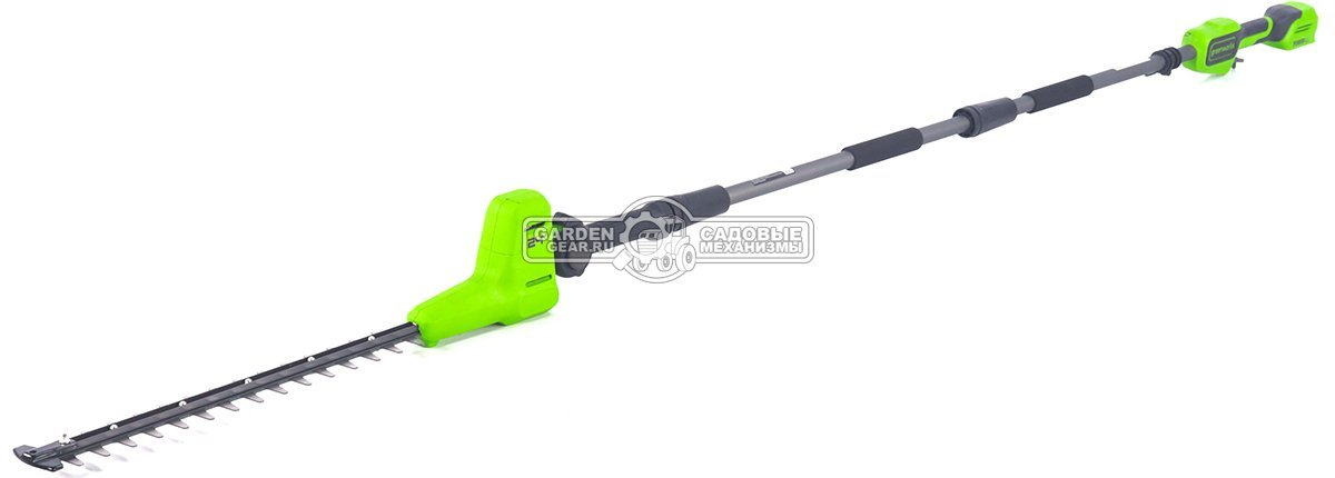 Кусторез аккумуляторный штанговый GreenWorks G24PH511 без АКБ и ЗУ (PRC, 24В, 51 см, ветки до 28 мм, наклон 112°, 3-х секционная штанга, 3.6 кг)