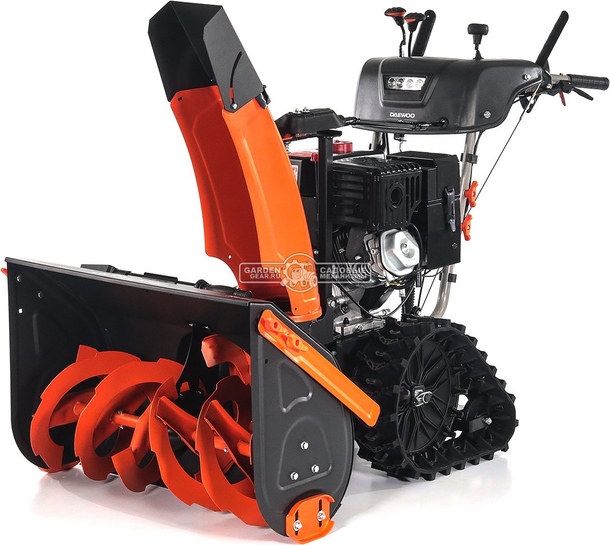 Снегоуборщик Daewoo DAST 430 (EFI) гусеничный (PRC, 76 см, Daewoo WXE 350 EFI, 310 см3, запуск от аккумулятора, фара, гусеницы Arctic track, 125 кг.)