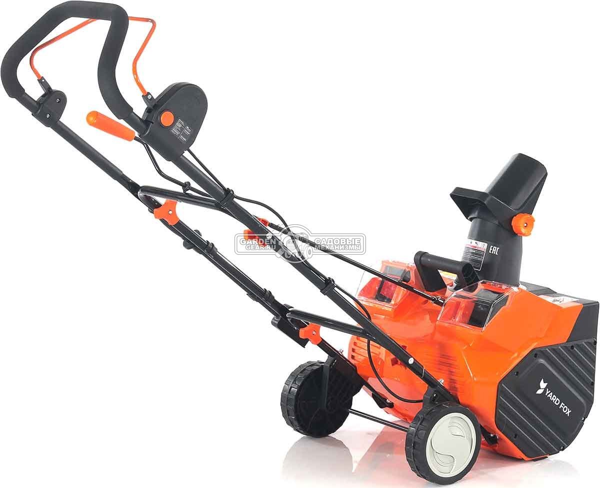 Снегоуборщик аккумуляторный Yard Fox 4625E Basic с 2 АКБ 4 А/ч и ЗУ (PRC, BL 2х20В, ширина 46 см, фара, 2 порта для АКБ, 20 кг)