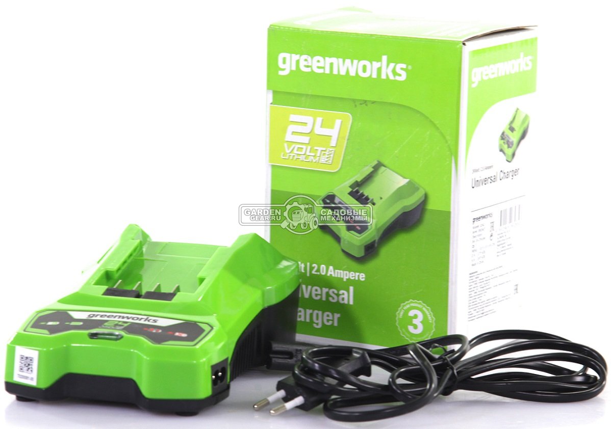 Зарядное устройство GreenWorks G24C для аккумуляторов 24В (2А, снят с производства)