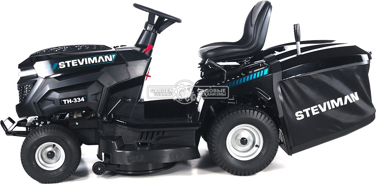 Садовый трактор Steviman TH-334 (PRC, Loncin 432 куб.см., гидростатика, ширина кошения 86 см, травосборник 250 л, 192 кг)