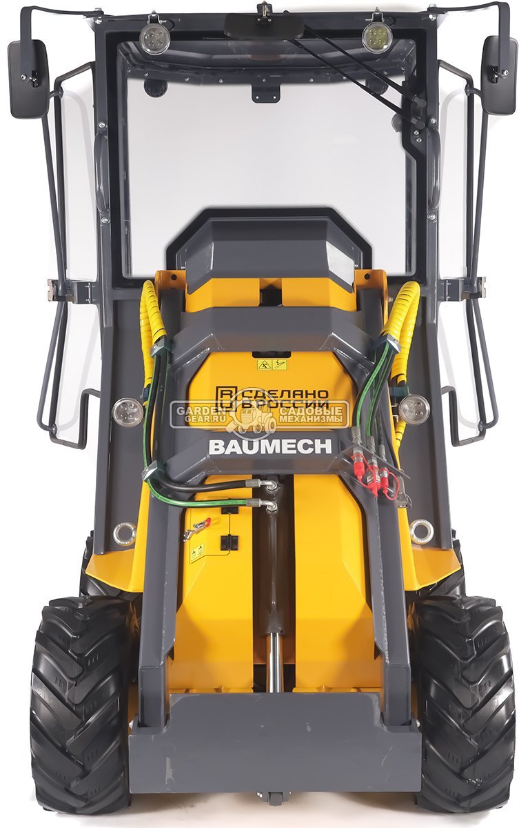 Универсальная машина мини-погрузчик Baumech ML-02 Pro с зимней кабиной с двигателем Zongshen GB750 EFI V-Twin инжектор