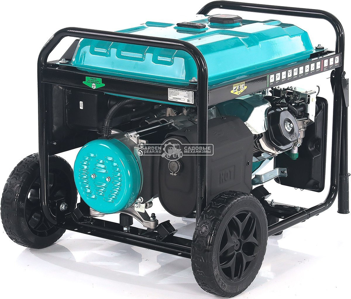 Бензиновый генератор Steviman GR-7500Р (RUS, 445 см3, 7.0/7.5 кВт, 25 л, электростарт + разъем АВР, колеса, 91 кг)