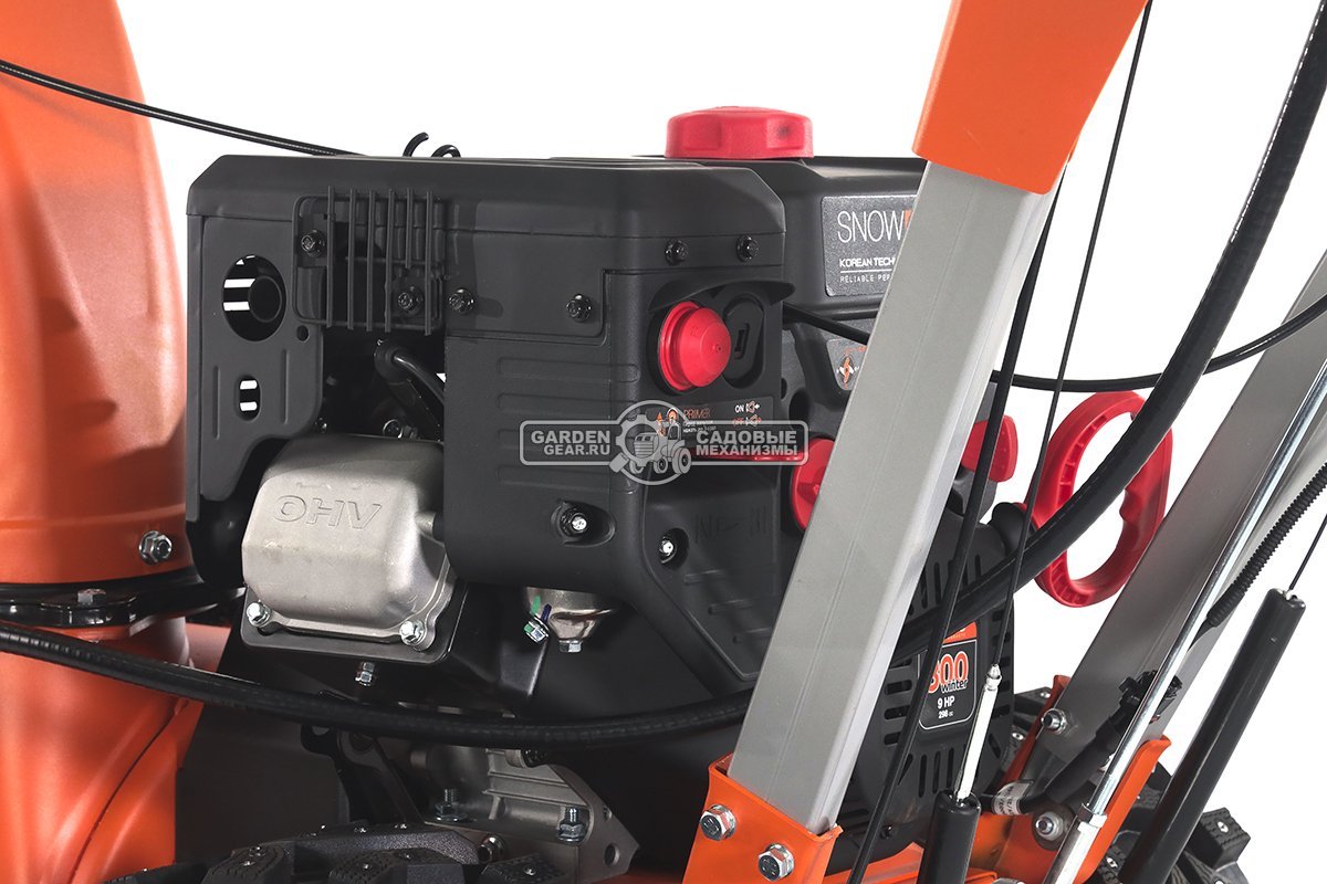 Снегоуборщик Daewoo DAST 9070 (PRC, 67 см., Daewoo, 298 куб.см., эл/стартер 220В, фара, скорости 5/2, колеса EX-ICE, подогрев рукояток, 112 кг.)