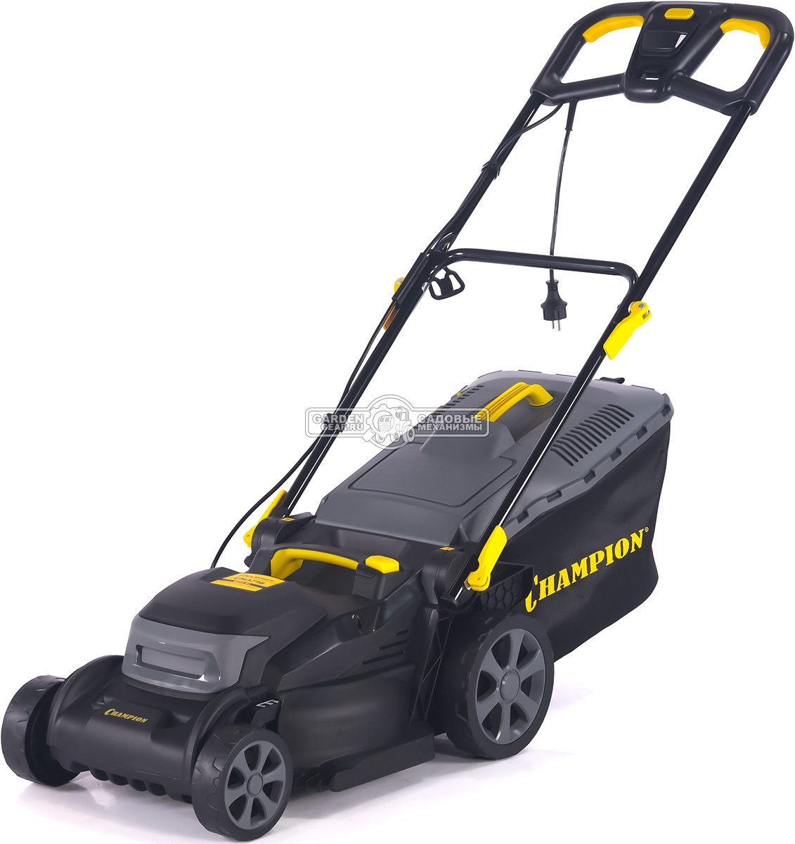 Газонокосилка электрическая Champion EM3716 (PRC, 1600 Вт, 37 см, пластик, 40 л, 13.7 кг)