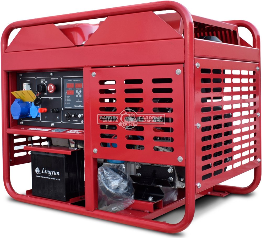 Дизельный генератор Вепрь АД 12-230-ВМ18C (RUS, 997 см3, 20 л.с., 11/12 кВт, электростартер, 34 л, 230 кг)