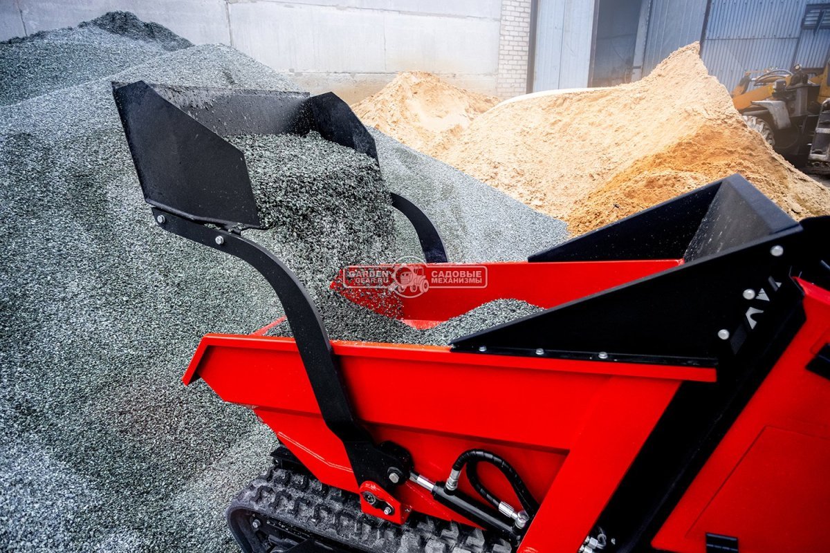 Мини-думпер гусеничный RED RDB-800 Lifan 15 л.с., грузоподъемность до 800 кг., кузов 400 л., 520 кг.