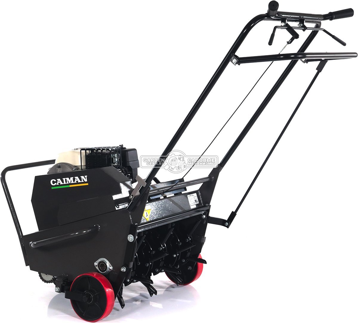Аэратор бензиновый профессиональный Caiman Aero 55H (RUS, 53 см, Honda GX160, 163 куб.см., сталь, 30 полых шипов, 170 кг.)