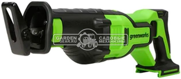 Пила сабельная аккумуляторная GreenWorks GPT-BLRS-1 без АКБ и ЗУ (PRC, BL 24В, 115 мм дерево / 80 мм сталь, 1.85 кг)