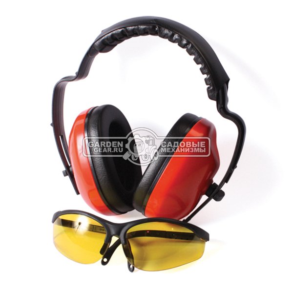 Наушники противошумные + очки PartsToBe B19667 (желтые очки)