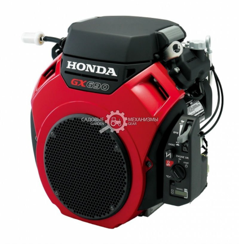 Бензиновый двигатель Honda GX690 (PRC, 22.1 л.с., 688 см3. вал 28.58 мм, шпонка, электростартер, 44,6 кг)