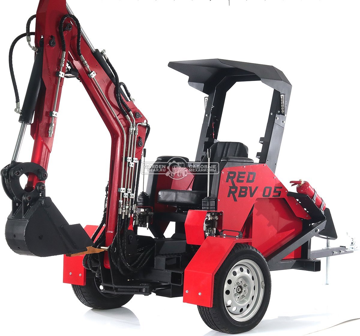 Прицепной экскаватор RED Rhino RBV-06 максимальная комплектация, Lifan 15 л.с., глубина копания 2,2 м., ковш 250 мм., 600 кг.