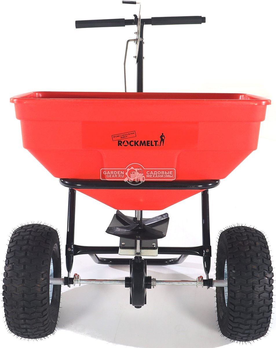 Тележка - разбрасыватель для удобрений, песка и реагентов RockMelt TC2036 оранжевая (PRC, 35 л / 35 кг, пневмоколеса 15"x6.00-6, вес 13.7 кг)