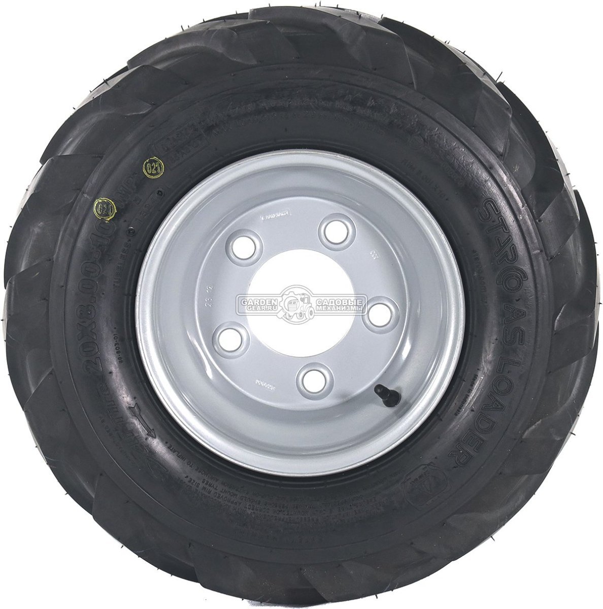 Колесо с шиной в сборе Baumech Агро 20,0x8.00-10 Kenda K378 65A4/76A4 TL Диск 6.00x10 5/94/140 d18.5 R14 ET0 Silver