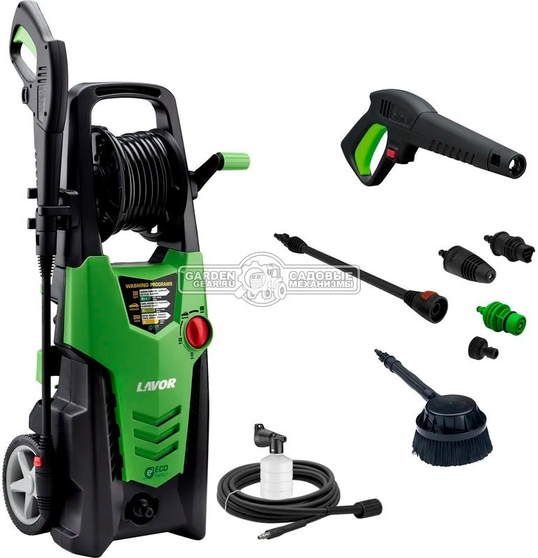 Мойка высокого давления Lavor Planet 160 (PRC, 2500 Вт, 160 бар, 510 л/час, барабан + шланг 8 м, 13 кг)
