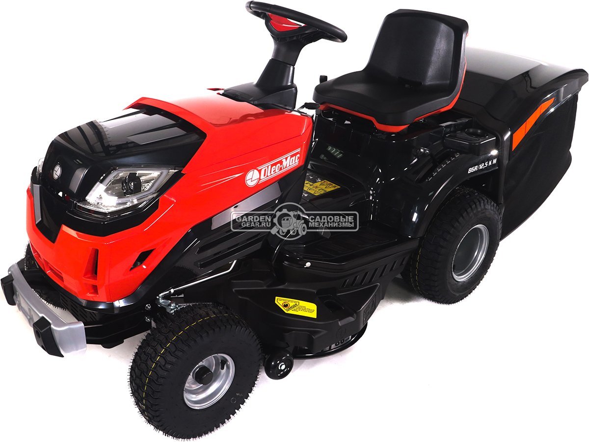 Садовый трактор Oleo-Mac OM 86R/12,5 К M (PRC, Emak K 1250 AVD, 413 см3, 86 см., механика, травосборник 300 л., 190 кг.)