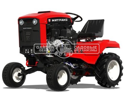 Садовый трактор Митракс Т100 на агро колесах (RUS, Zongshen 750 куб.см., 24 л.с., гидростатич. трансмиссия, одноточечная сцепка, 485 кг)