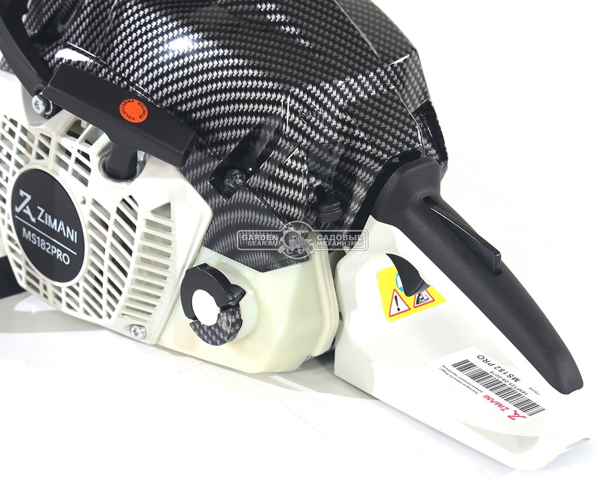 Бензопила ZimAni MS 182 Pro 16" (PRC, 35.8 куб.см., 1.6 кВт/2.2 л.с., 3/8", 1.3 мм, 55E, корпус Carbon Fiber, Walbro Carburetor, 4.6 кг)