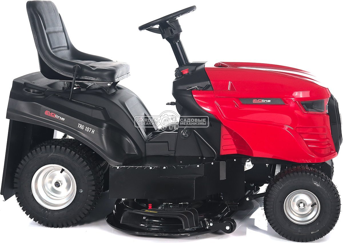 Садовый трактор Evoline TRG 107 H (PRC, Loncin, 546 куб.см., механика 5+1, ширина кошения 107 см., боковой выброс, 178 кг.)