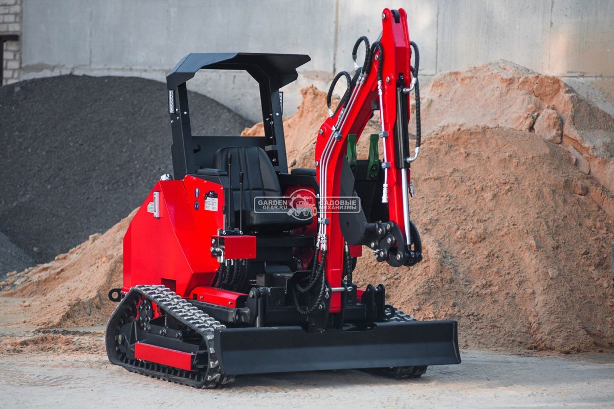 Гусеничный экскаватор RED Rhino RBZ-12 максимальная комплектация, Zongshen GB750EFI 30 л.с., глубина копания 2,1 м., ковш 250 мм., 1300 кг.