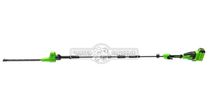Кусторез аккумуляторный штанговый GreenWorks G40PH511 без АКБ и ЗУ (PRC, 40В, 51 см, шаг 28 мм, штанга 2.7 м, 3.95 кг)