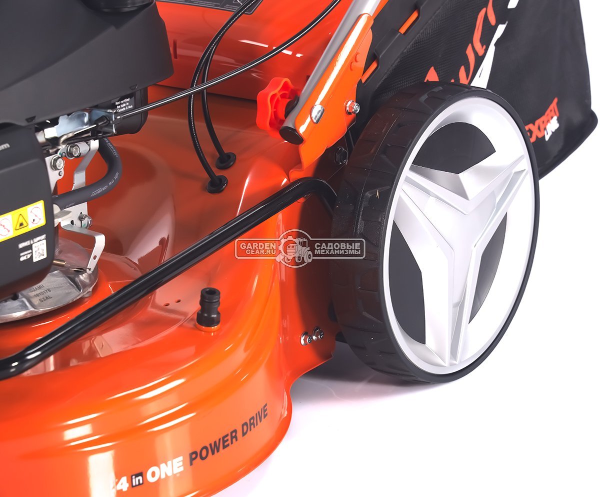 Газонокосилка бензиновая Daewoo DLM 5500SVRH с рояльными колесами (PRC, 54 см, Honda GCV 145 см3, 70 л, Turbo X Blade, вариатор, сталь, 4 в 1, 36 кг)
