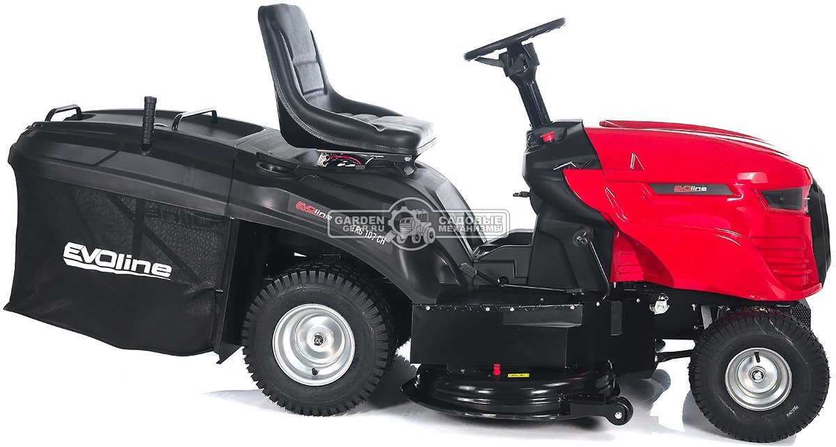 Садовый трактор Evoline TRG 107 CH (PRC, Loncin, 546 куб.см., гидростатика, ширина кошения 107 см, травосборник 220 л, 192 кг.)