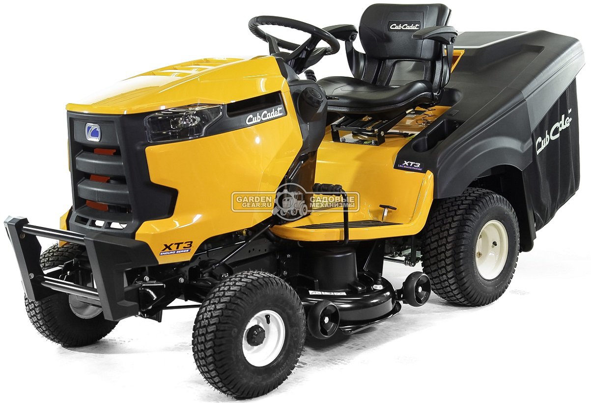 Садовый трактор Cub Cadet XT3 QR95 (USA, Kawasaki, V-Twin, 726 куб.см., гидростатика, травосборник 360 л., ширина кошения 95 см., 247 кг.)