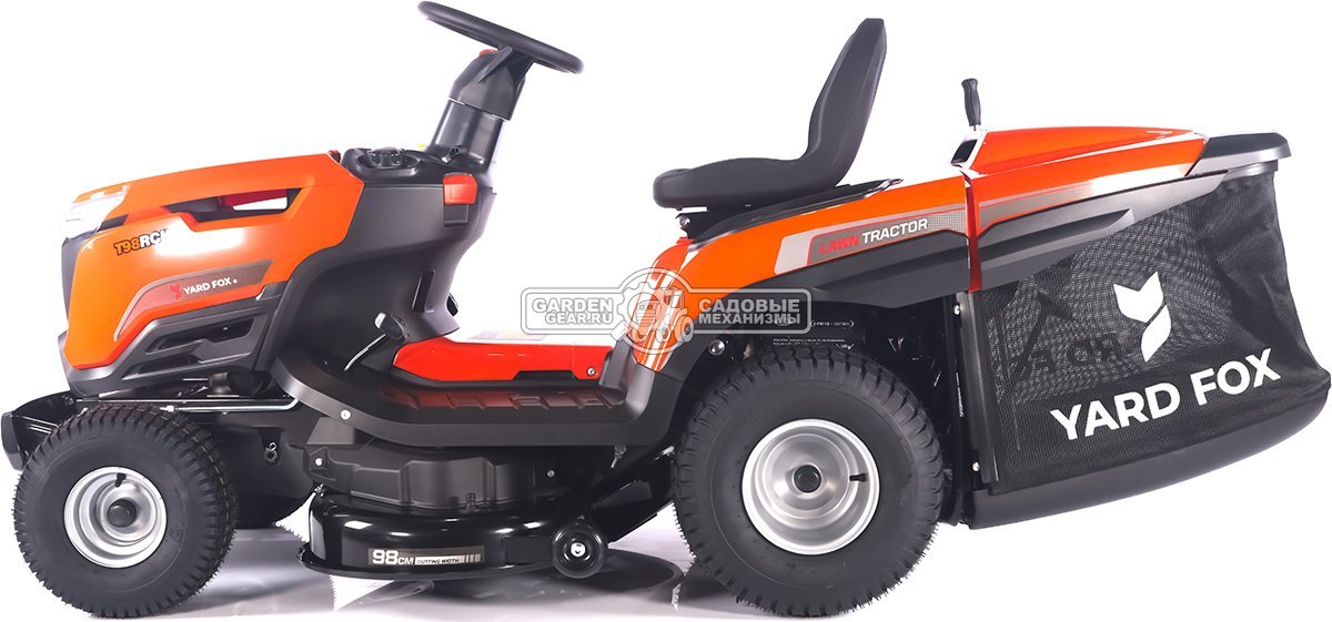 Садовый трактор Yard Fox Optima T 98 RСH (PRC, Loncin 452 куб.см., гидростатика, травосборник 260 л, ширина кошения 98 см, 200 кг)