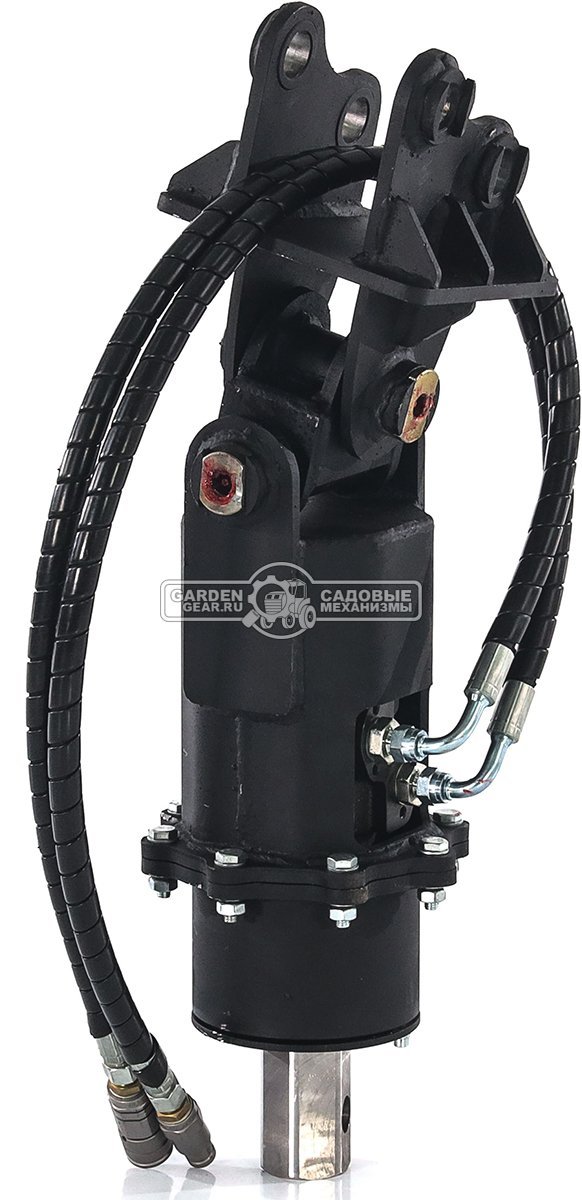 Ямобур (гидравлический вращатель) RED с переходной плитой для мини-экскаватора, 58,5 кг. 