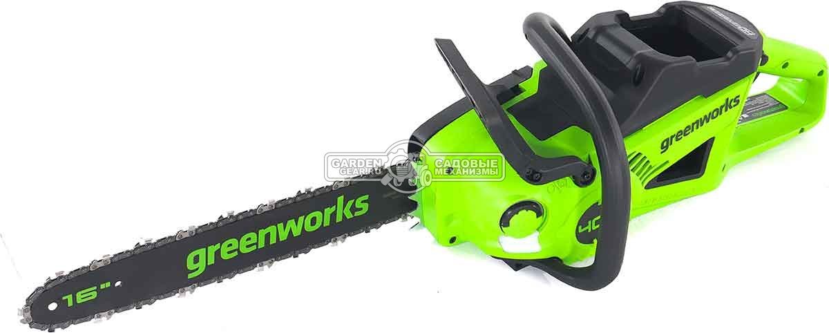 Пила аккумуляторная цепная GreenWorks GD40CS20X 16" без АКБ и ЗУ (PRC, BL 40В, 3/8"-1.1-56E, 4.2 кг)