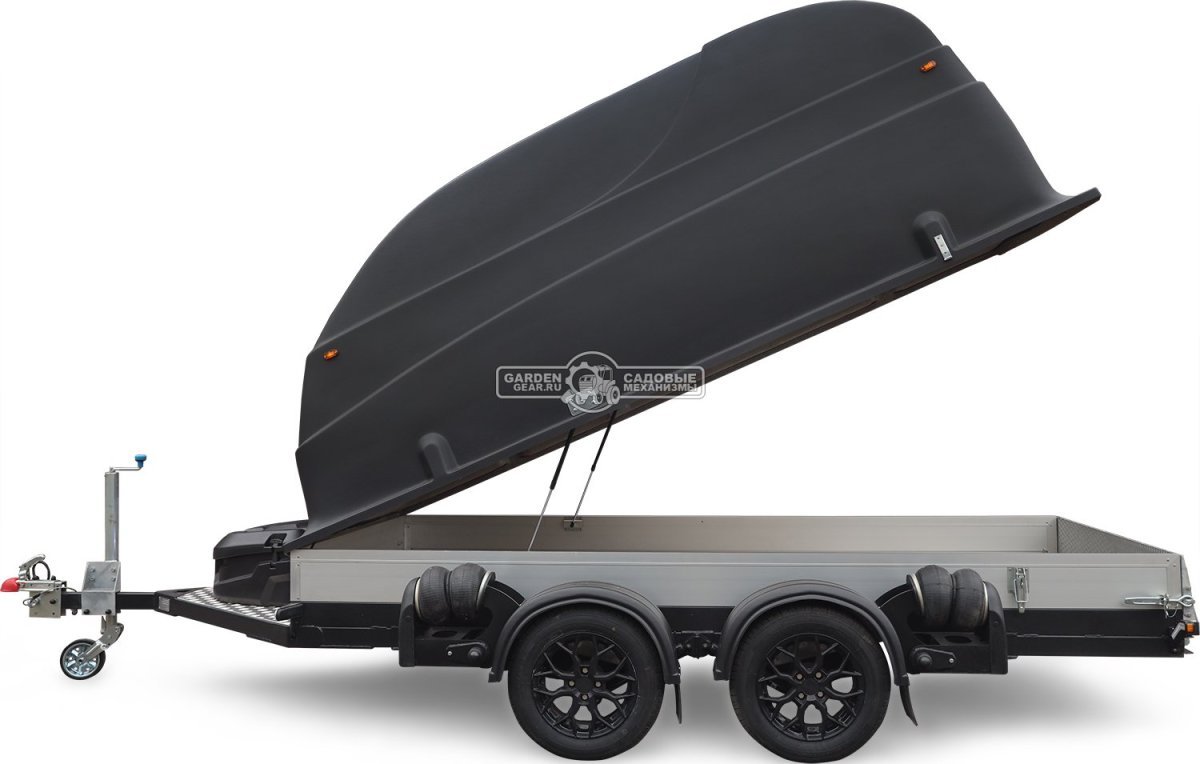 Прицеп с опускающейся платформой на пневмоподвеске Baltic Mechanic Polygon-City PC 750 Спарка для перевозки спецтехники, пневмолифт, крышка, 3500x1500