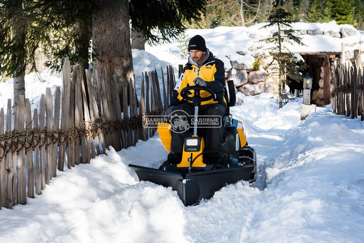 Снегоуборочный отвал Stiga 130 см., X-формы, гидравлический для райдера Park Pro 740 IOX, 61,4 кг.