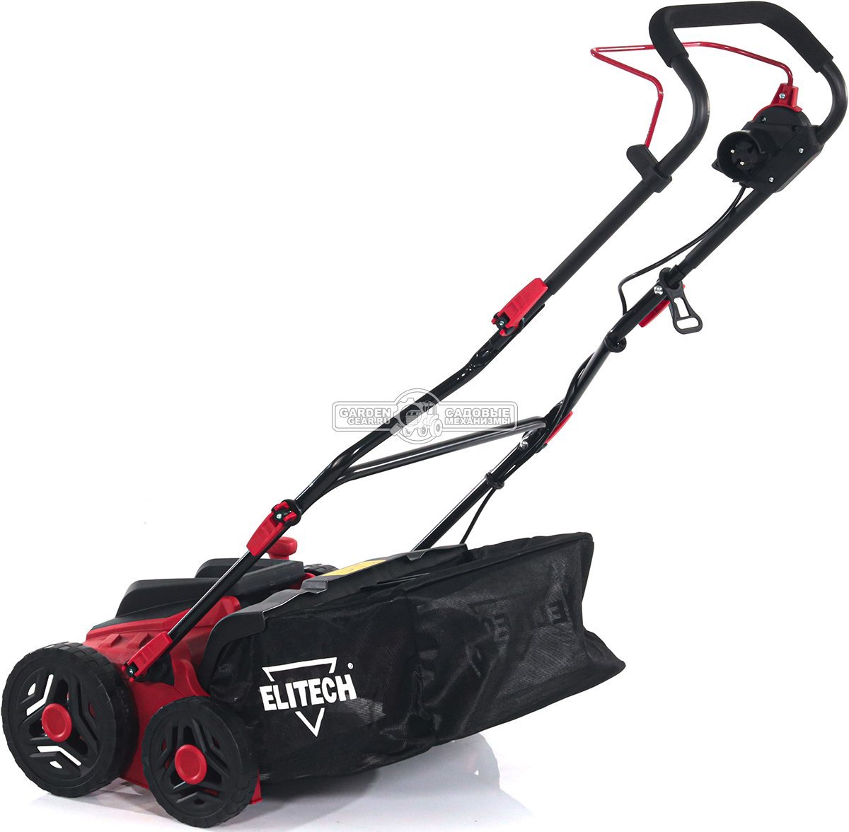 Вертикуттер - аэратор электрический Elitech СЭ 1536Т (PRC, 1500 Вт, 36 см, ножи + пружины, пластик, 45 л, 12 кг)