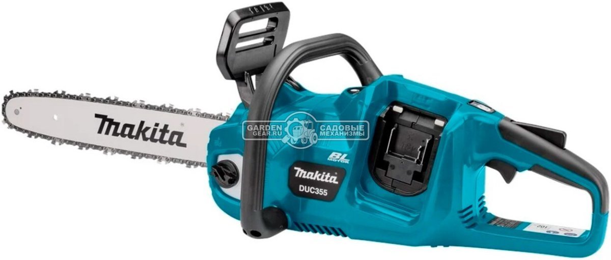 Пила аккумуляторная цепная Makita DUC355PT2 14&quot; с 2 АКБ 5 А/ч и ЗУ (PRC, LXT BL 2х18В, 3/8&quot;, 1.1 мм, 52Е, 4.3 кг)