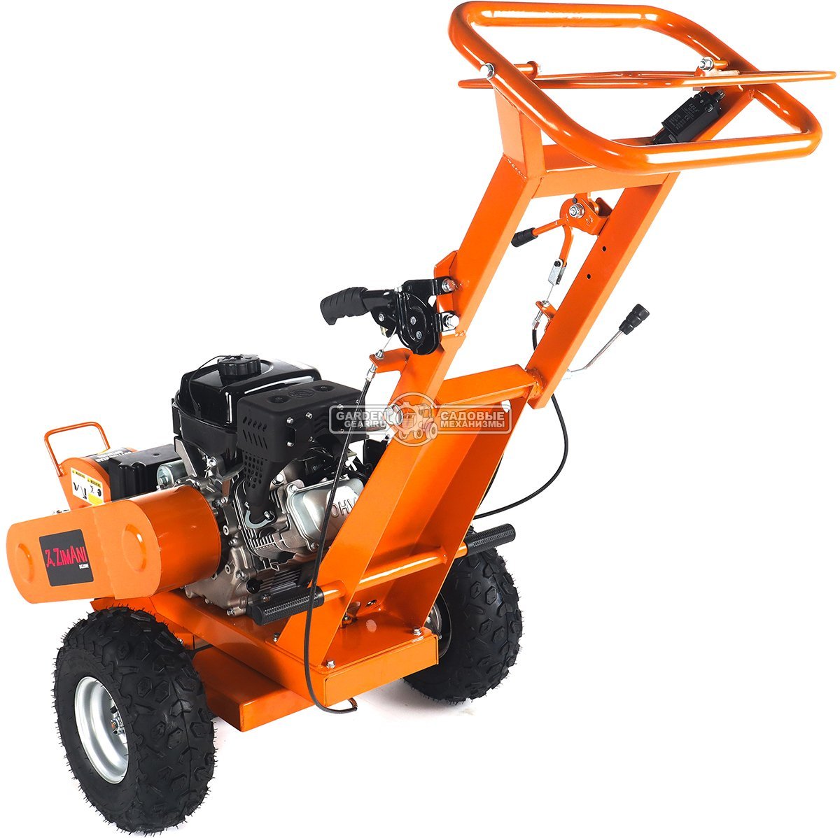 Измельчитель пней ZimAni SG350E PRO с эл/стартером (PRC, Loncin, 420 см3, Greenteeth blade, диаметр фрезы 300 мм, 104 кг)