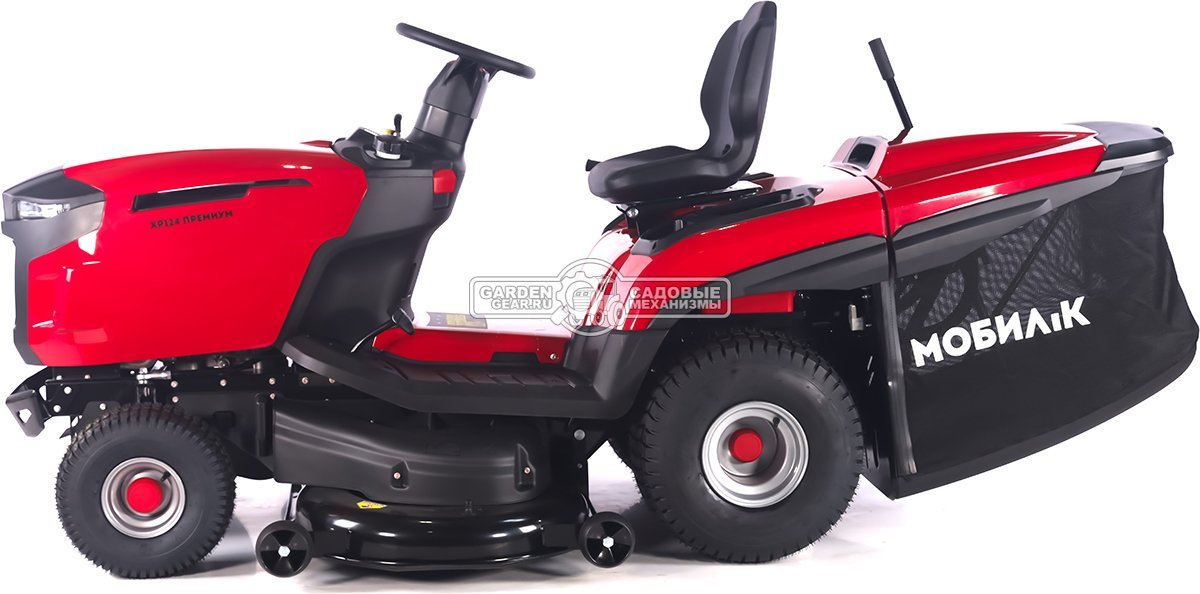 Садовый трактор Мобил К XP124 Премиум (PRC, Loncin V-Twin, 708 куб.см., гидростатика, мульчирование, 240 л. эл/лифт, ширина кошения 124 см, 285 кг)