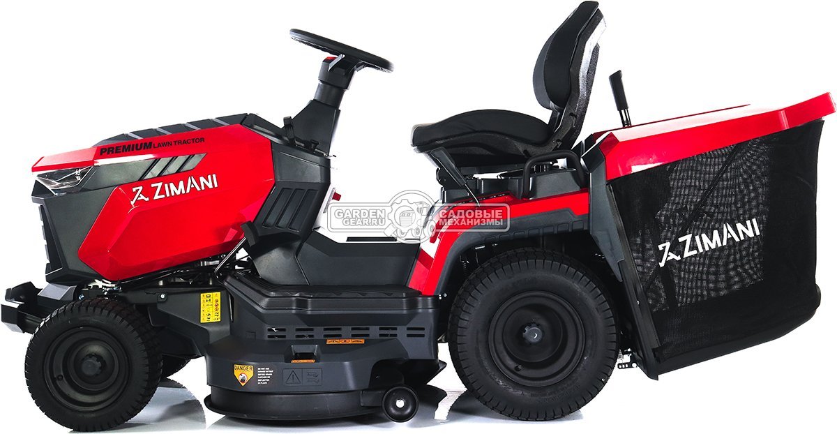 Садовый трактор ZimAni TC107HV (PRC, Loncin 586 куб.см., гидростатика, травосборник 320 л, ширина кошения 107 см, LED панель, 195 кг)