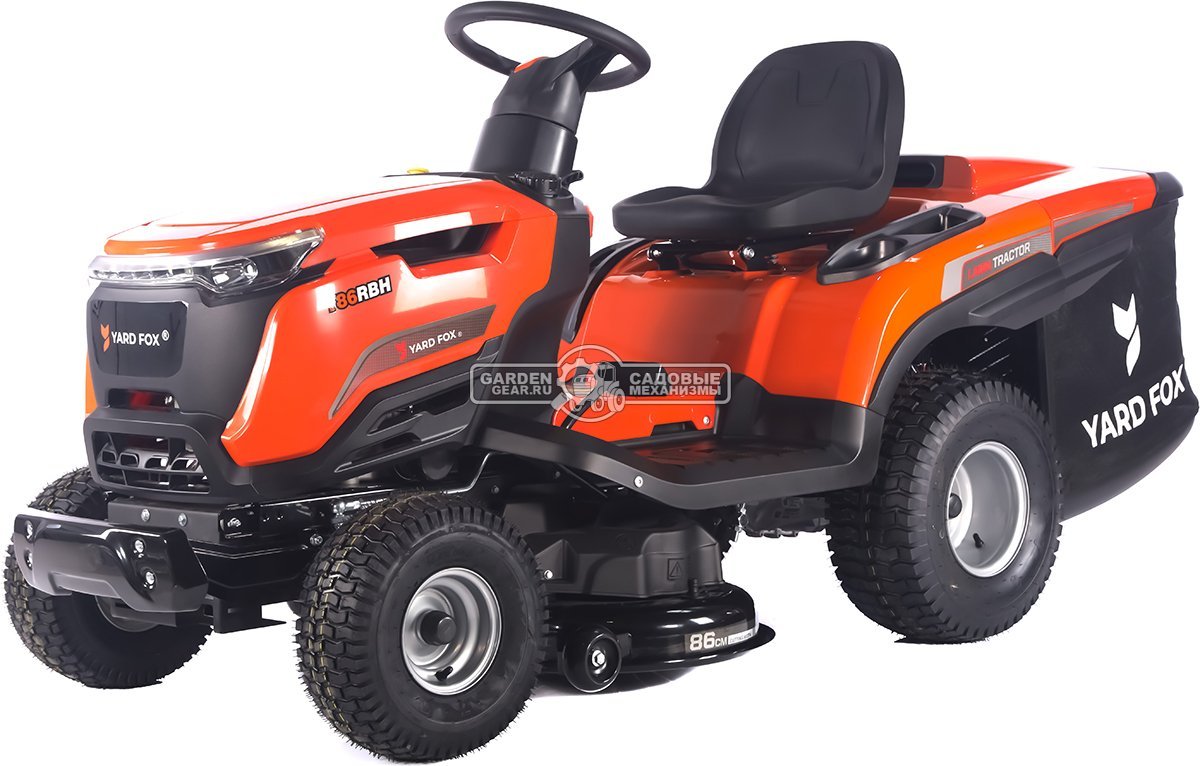 Садовый трактор Yard Fox Optima T 86 RBH (PRC, Loncin 432 куб.см., гидростатика, травосборник 260 л, ширина кошения 86 см, 190 кг)