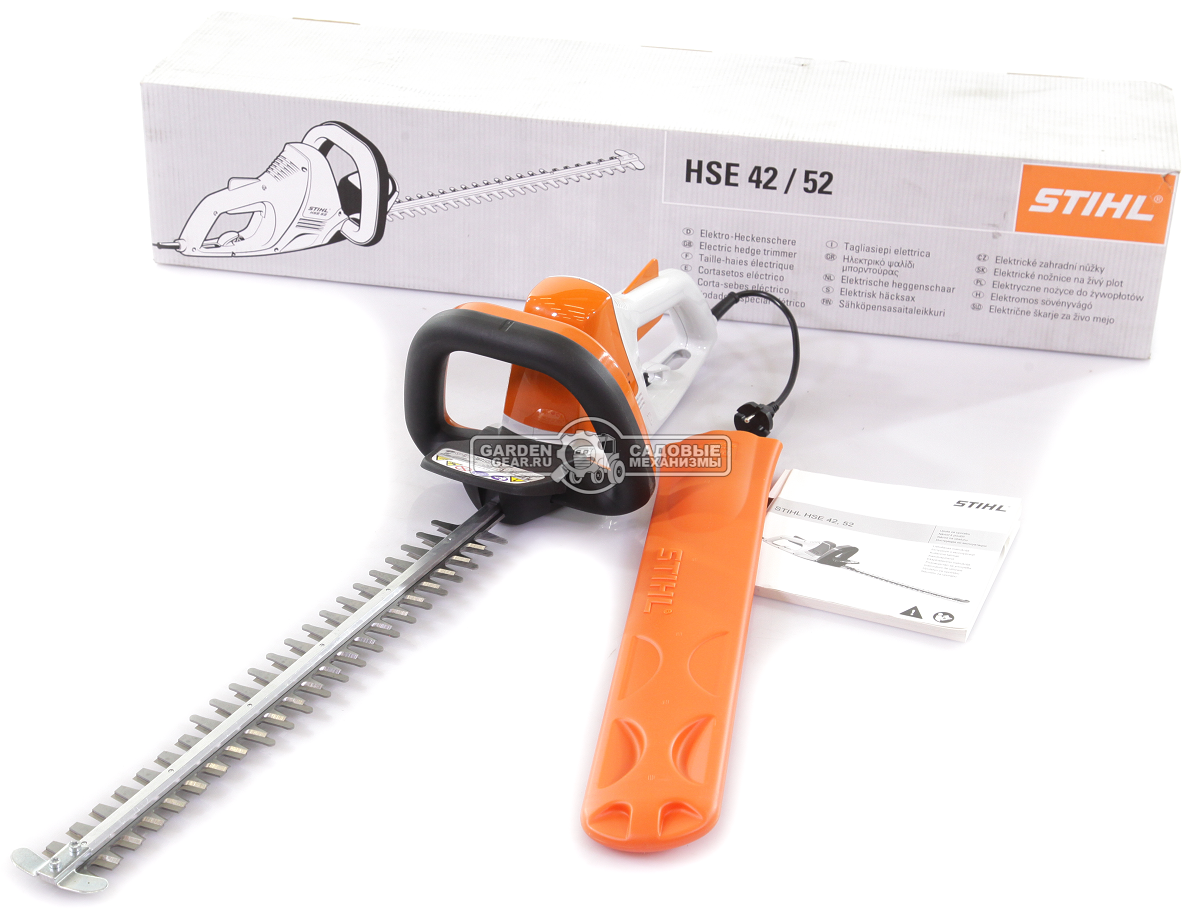 Кусторез электрический Stihl HSE 52 нож 50 см (460 Вт., расстояние между зубьями 23 мм., 3.1 кг)