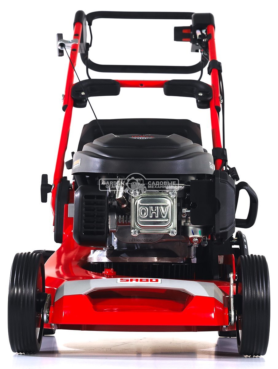 Газонокосилка бензиновая SABO 43-VARIO (GER, 43 см., Sabo, 166 куб.см., алюминий, Turbostar, вариатор, травосборник 65 л., 36,5 кг.)