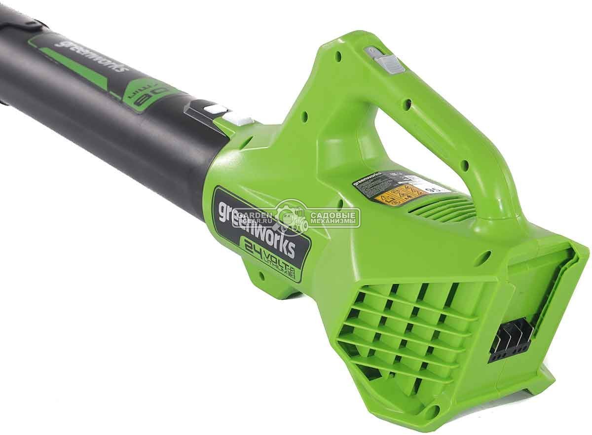 Воздуходувка аккумуляторная GreenWorks G24AB без АКБ и ЗУ (PRC, 24В, 145 км/ч, 1.7 кг)