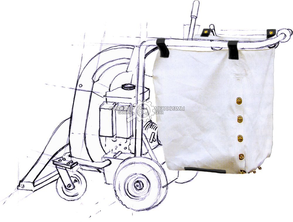 Садовый пылесос бензиновый Cramer LS 5000 самоходный (GER, Honda GX160, 80 см, 240 л, 85 кг) 