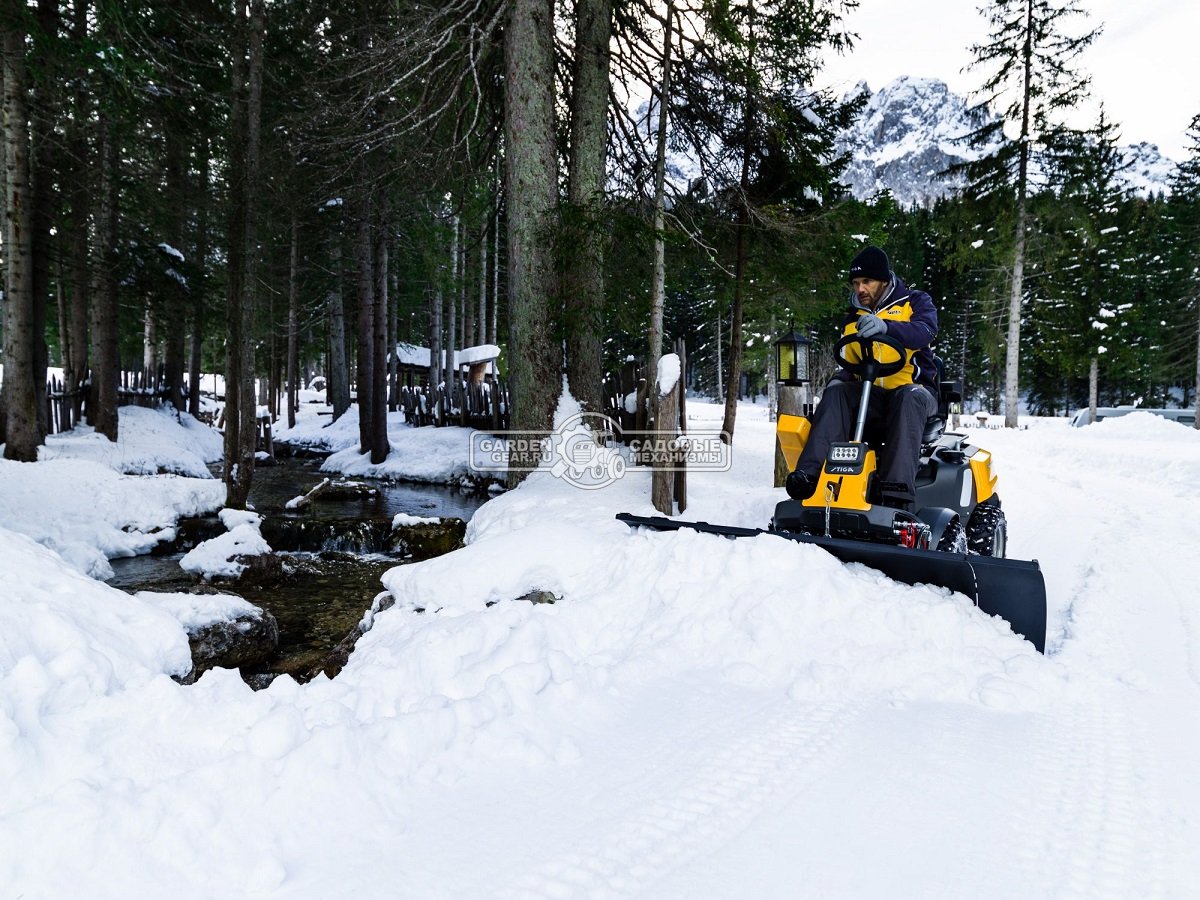 Снегоуборочный отвал Stiga 120 см., гидравлический для райдера Park Pro 740 IOX, 55 кг.