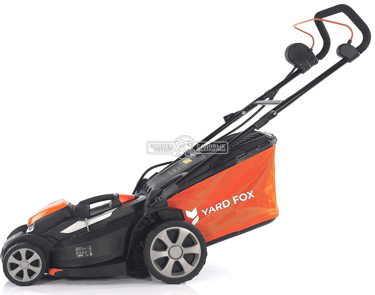 Газонокосилка аккумуляторная Yard Fox EL4045B SET с АКБ 4.0 А/ч и ЗУ (PRC, BL 40В, пластик, 34 см, 45 л, 10 кг)