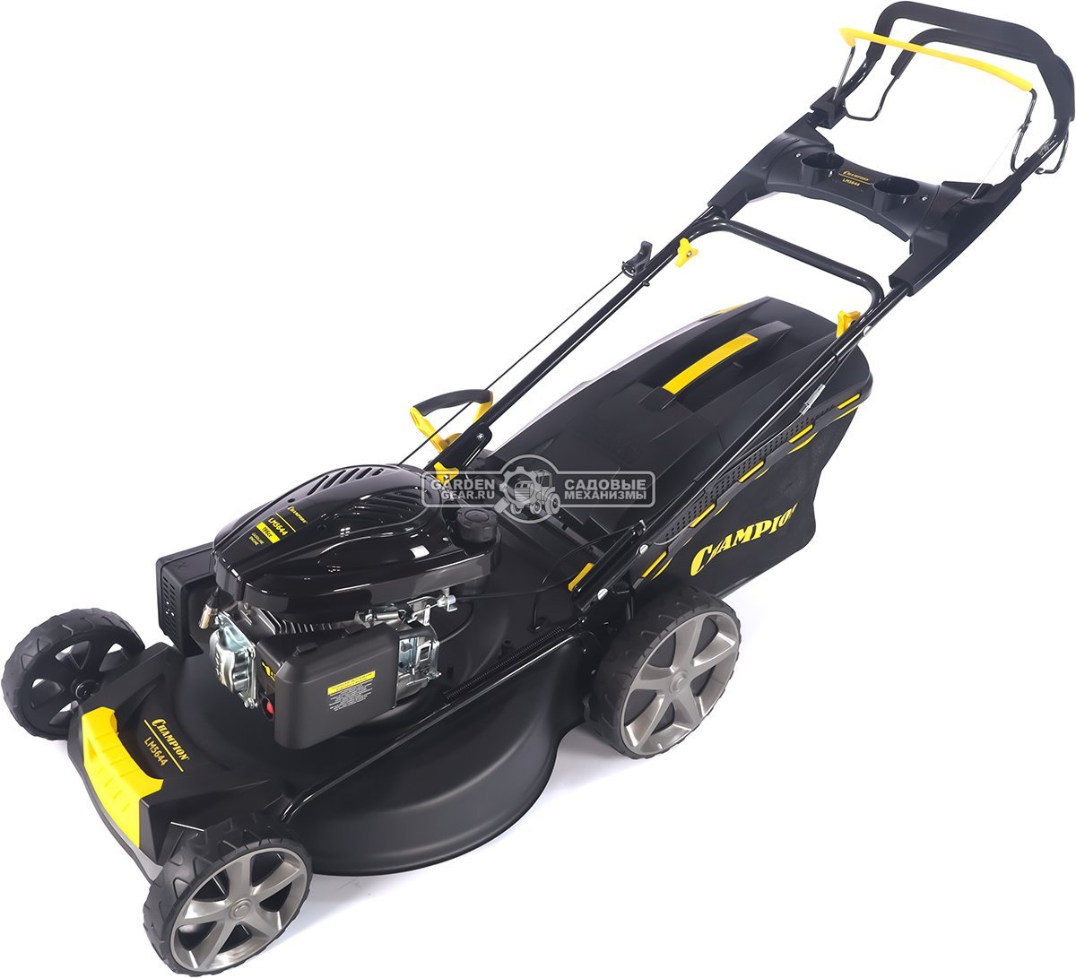 Газонокосилка бензиновая Champion LM5644 Pro (PRC, 56 см, Champion 196 см3, сталь, 65 л, 4 в 1, 41 кг)