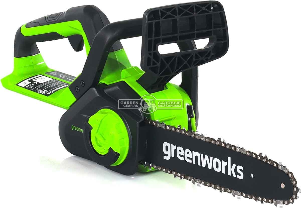 Пила аккумуляторная цепная GreenWorks G40CS30II 12" c АКБ 4 А/ч и ЗУ (PRC, 40В, 3/8"-1.1-52E, 2.74 кг)