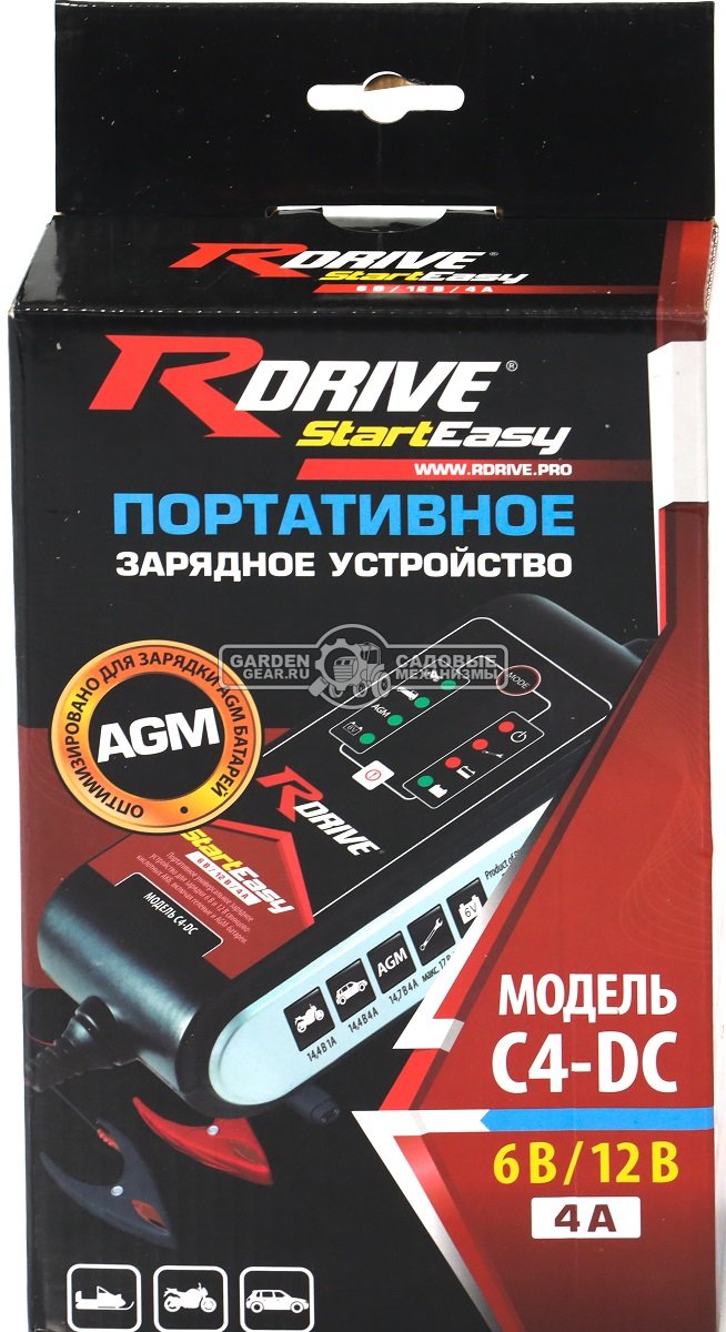 Зарядное устройство RDrive Start Easy C4-DC (6/12V, max. емкость 80 Ah)