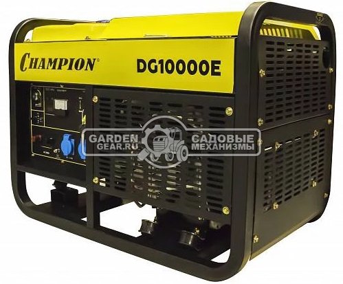 Дизельный генератор Champion DG10000E (PRC, Champion, 954 см3/17 л.с., 10/11 кВт, электростартер, 25 л, 170 кг)