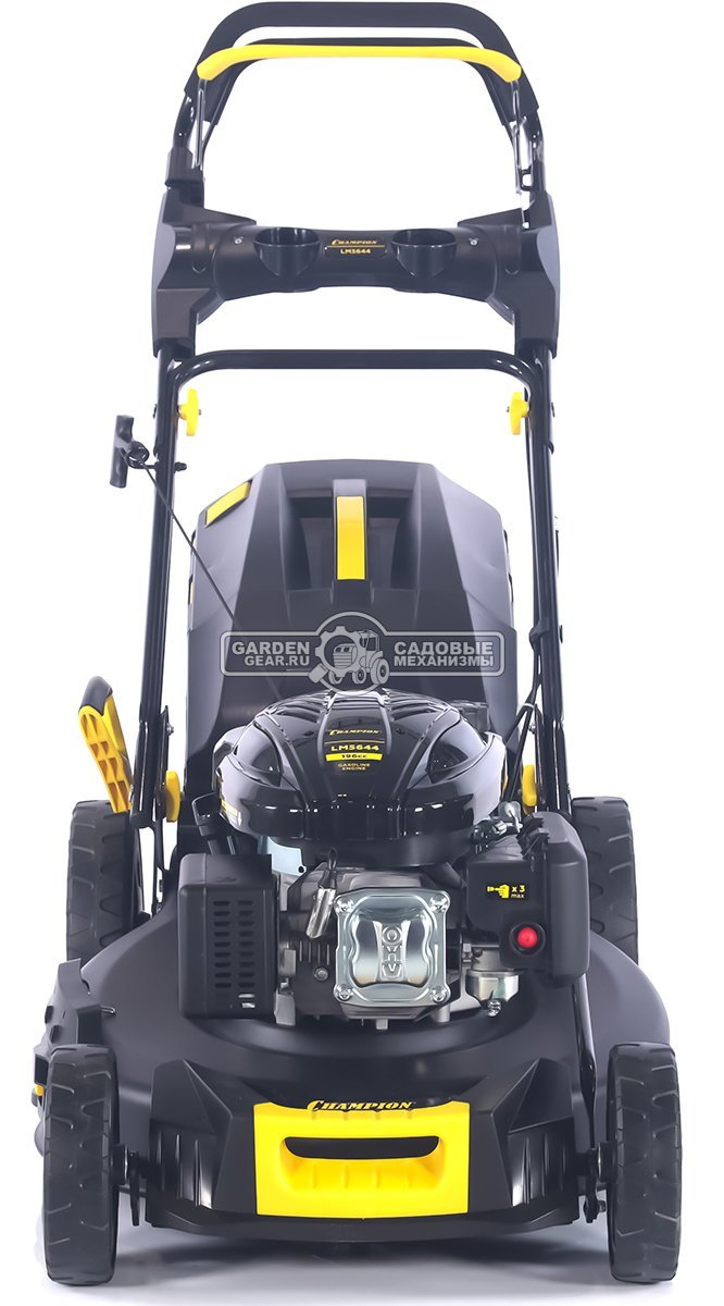 Газонокосилка бензиновая Champion LM5644 Pro (PRC, 56 см, Champion 196 см3, сталь, 65 л, 4 в 1, 41 кг)